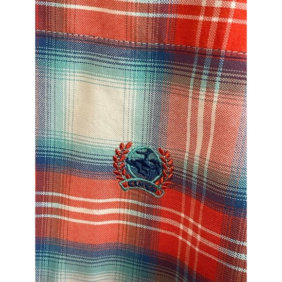 Mens small cinch long sleeve shirt orange plaid - Picture 4 of 4